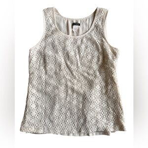 J. Crew Cream Scoop Neck Tank Top Size 2